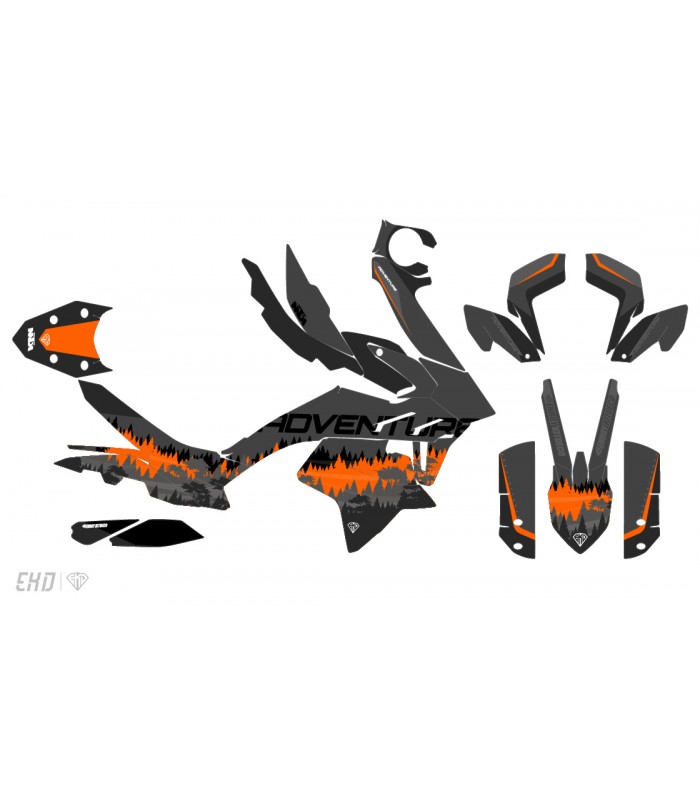 Kit Déco Moto Forest KTM 790/890 Adventure R Noir Orange